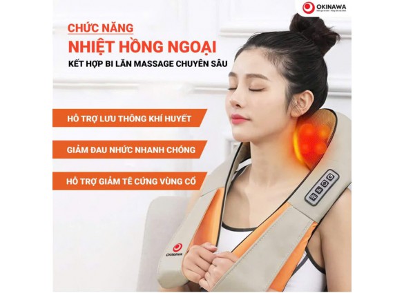 Đai massage cổ vai gáy cao cấp Okinawa OS-09